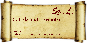 Szilágyi Levente névjegykártya